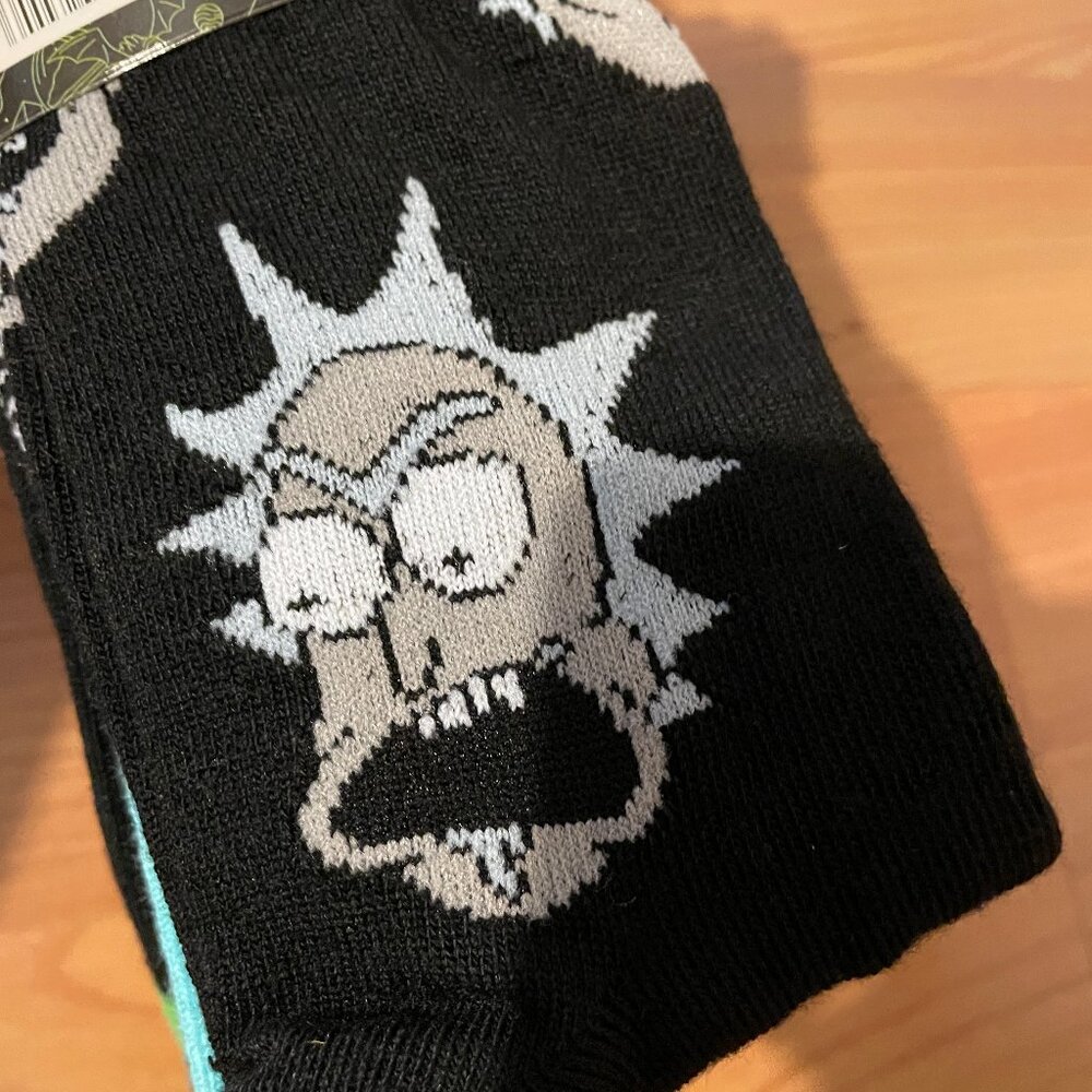 FIRM. Rick and Morty Adult Swim - 6 Pair CREW Socks by HYP. NWT Size 6-12 - Picture 7 of 9